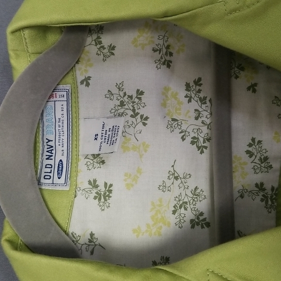 Old Navy Lime Green Double Breasted Coat Jacket - Extra Small - Picture 4 of 4